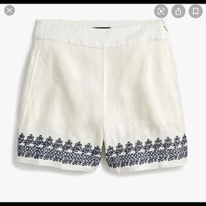J.Crew linen Beauchamps short size 4. New!